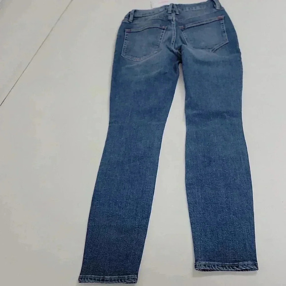 Good American Good Waist Distressed Skinny Ankle Jeans Blue476 - Picture 12 of 14